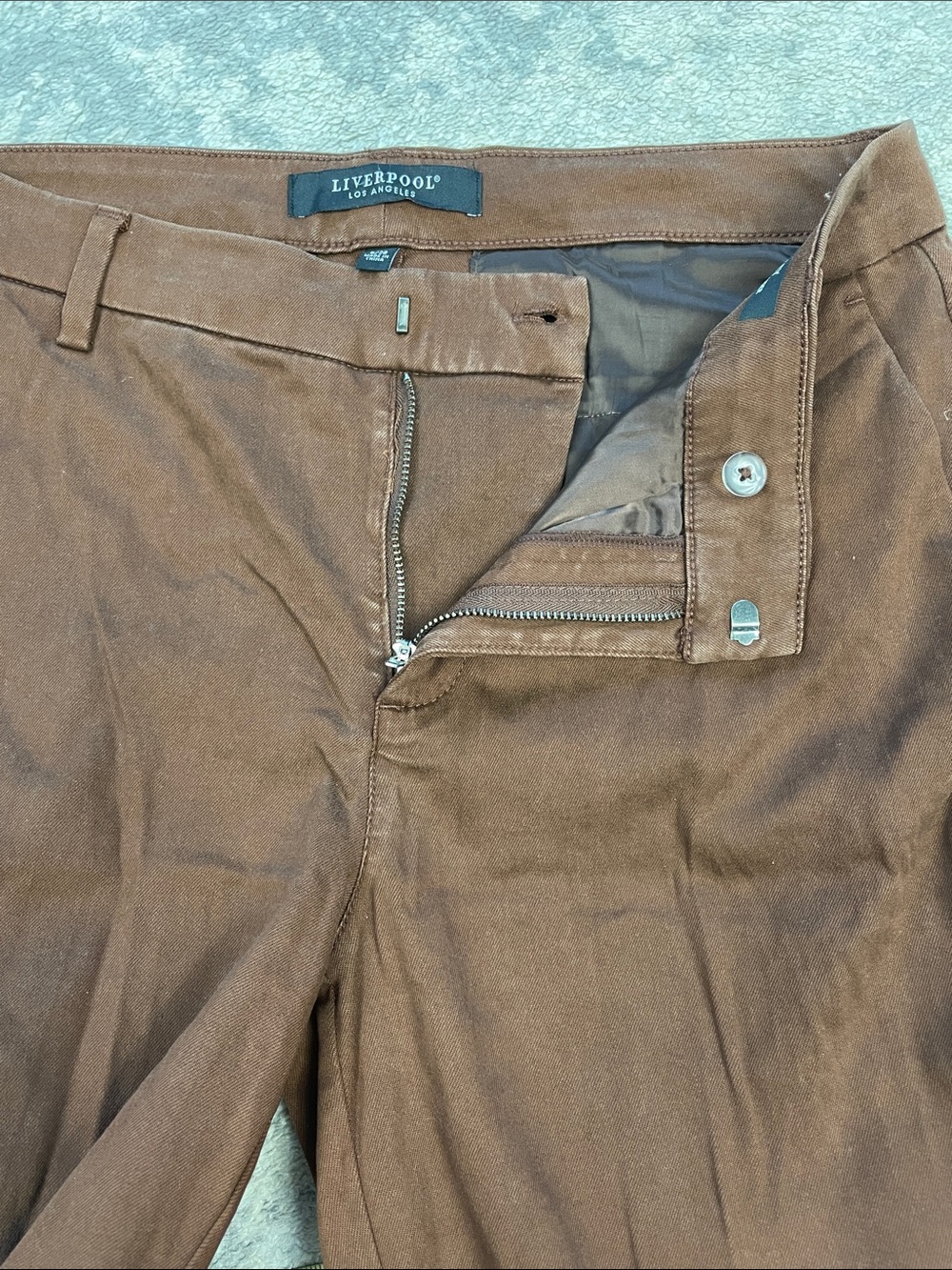 New Liverpool Kelsey Wide Leg Trouser Pants Saddle Brown Sz 6 / 28 - Picture 11 of 14